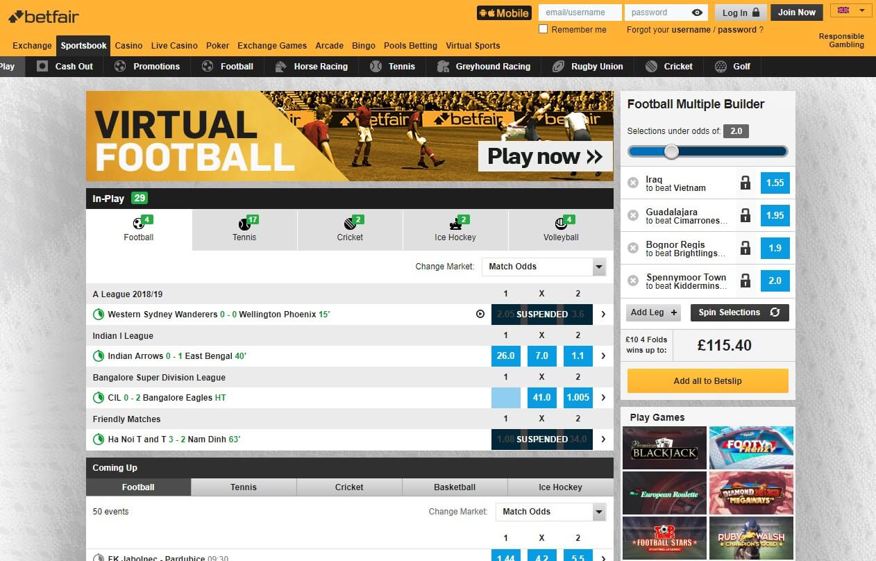 Betfair in game betting lines best betting sites for nba