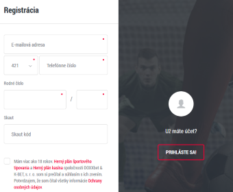 Jak se zaregistrovat na DOXXbet?